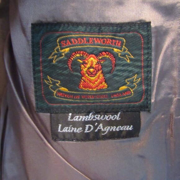 Vintage Christian Dumas English Saddleworth Wool Tweed Blazer Size 44R F580 - Picture 5 of 7